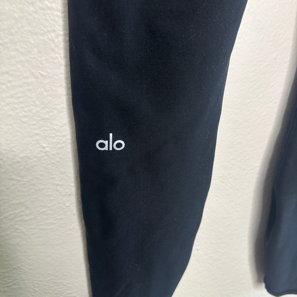 Alo Yoga 7/8 High-Waist Airbrush Leggings Black Size XS Gym Workout - Picture 5 of 7